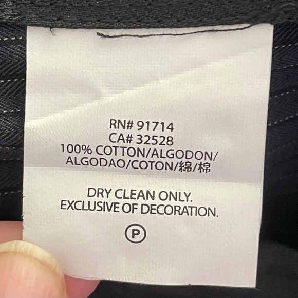 ARMANI EXCHANGE A/X Dress Pants Pinstriped Gray and Black Flat Front 33R - Picture 10 of 10